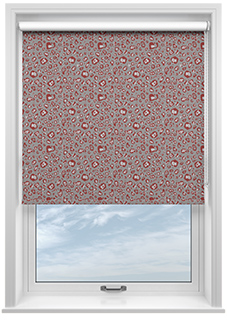 Leopard Luxe, Crimson - Twist&Fit Roller Blind